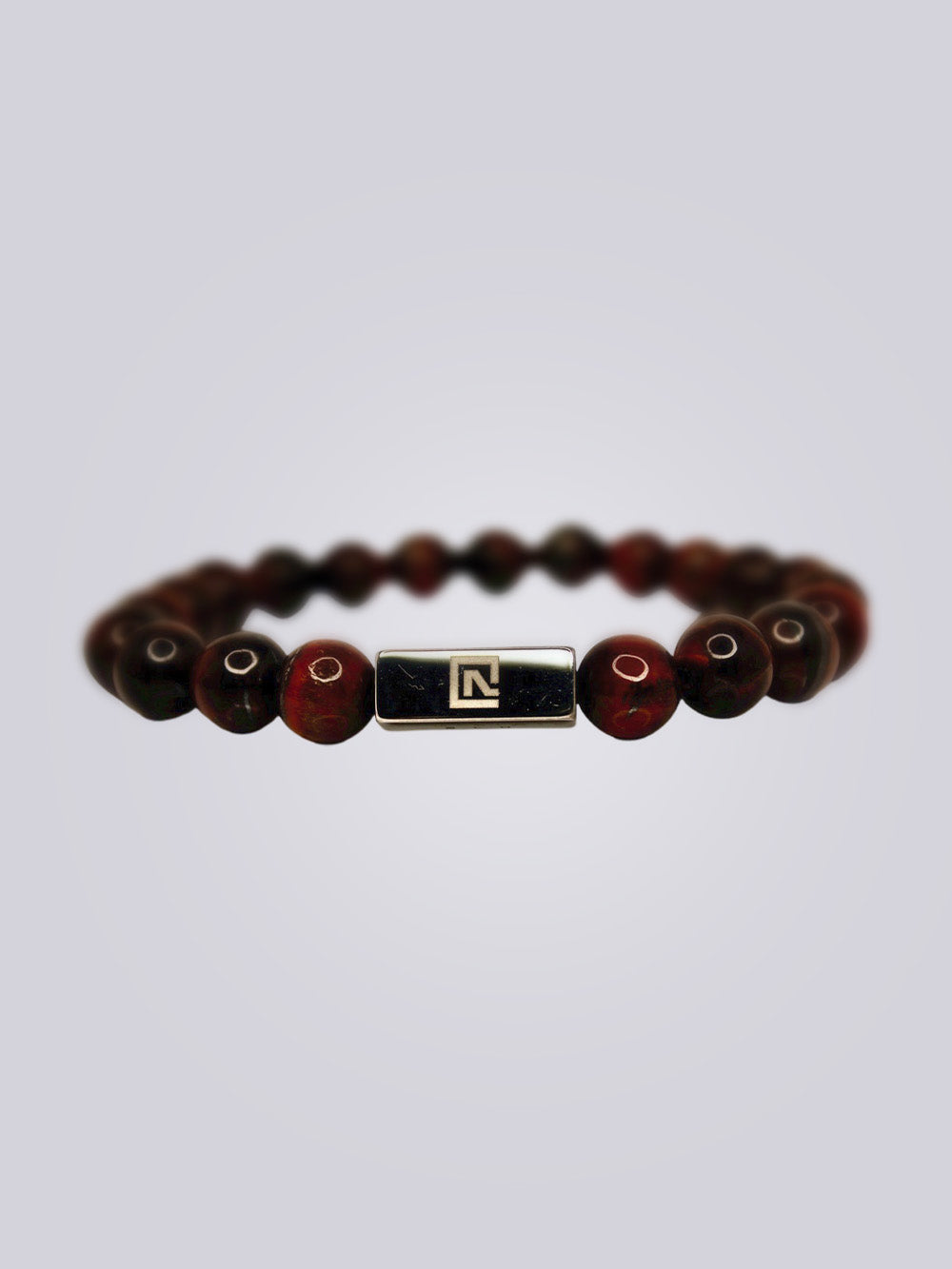 Red Tiger Eye Bracelet - White Gold - Nolaj Blu