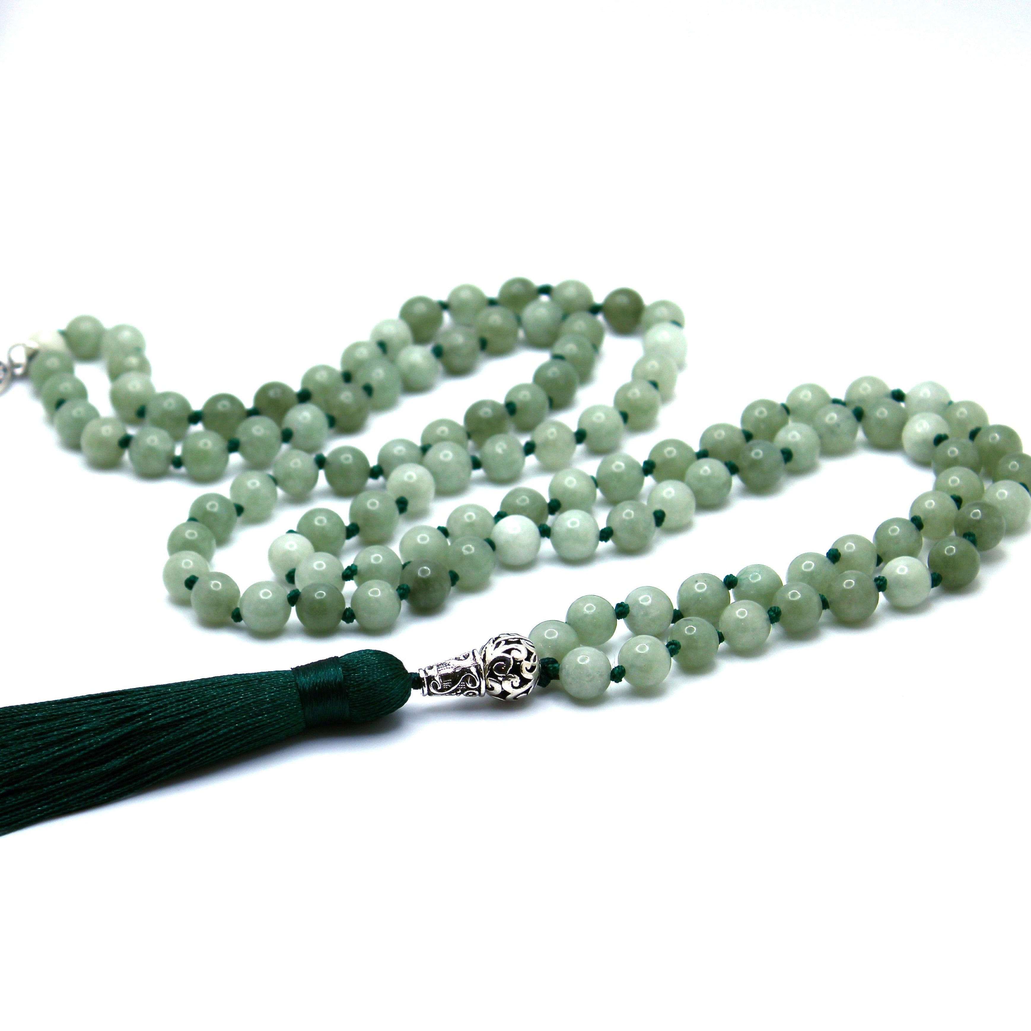 Cumulonimbus Mala outlets - Handmade Knotted Meditation Necklace