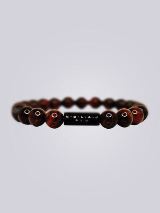 Red Tiger Eye Bracelet - Black - Nolaj Blu