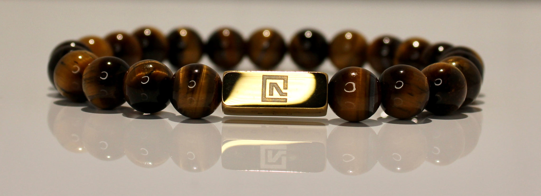Red Tiger Eye Bracelet - Gold - Nolaj Blu