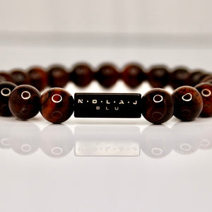 Red Tiger Eye Bracelet - Black - Nolaj Blu