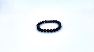 Black Agate Bead Bracelet - Black - Nolaj Blu