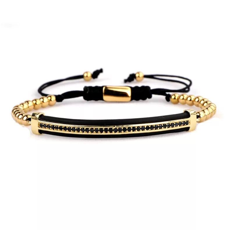 Royal Chain Men's Gold Rubber Cord Bar Bracelet RC13797-08 | Patterson's  Diamond Center | Mankato, MN